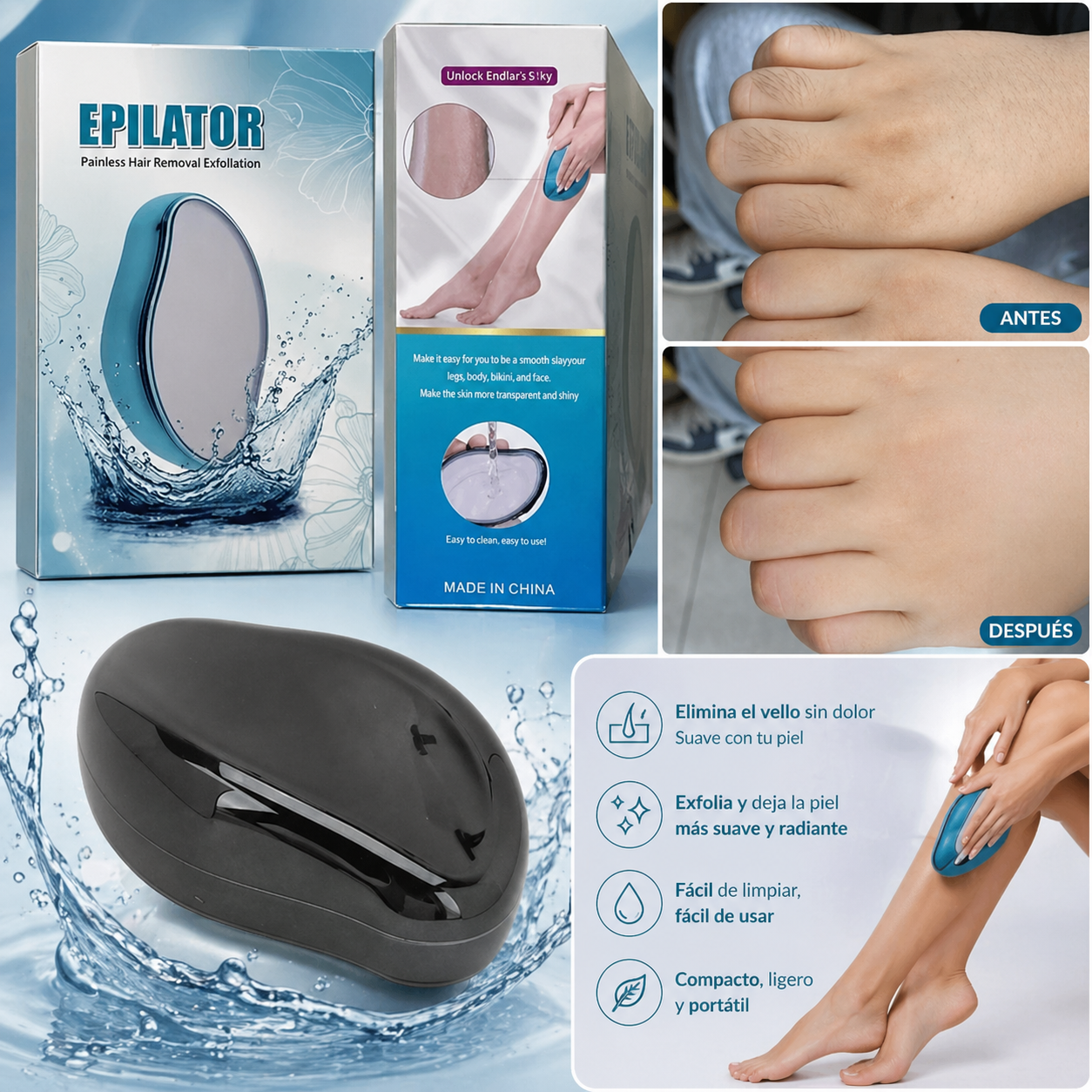 Depilador de cristal 2995 Apartir de 10 $15