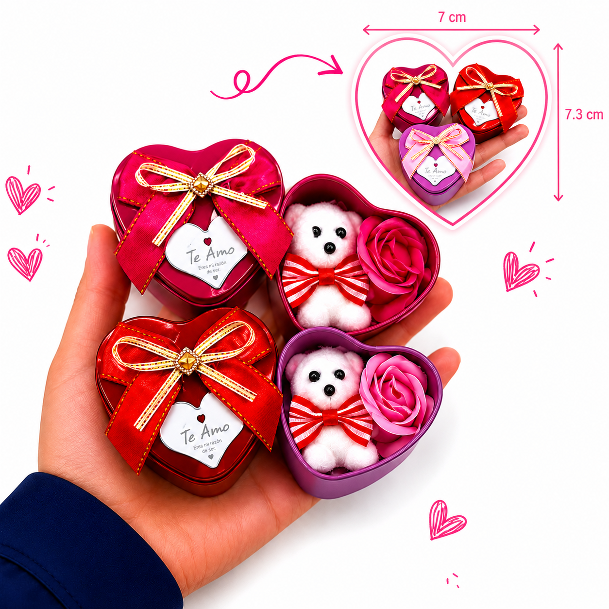 Estuche de corazon  oso  XQ-H223