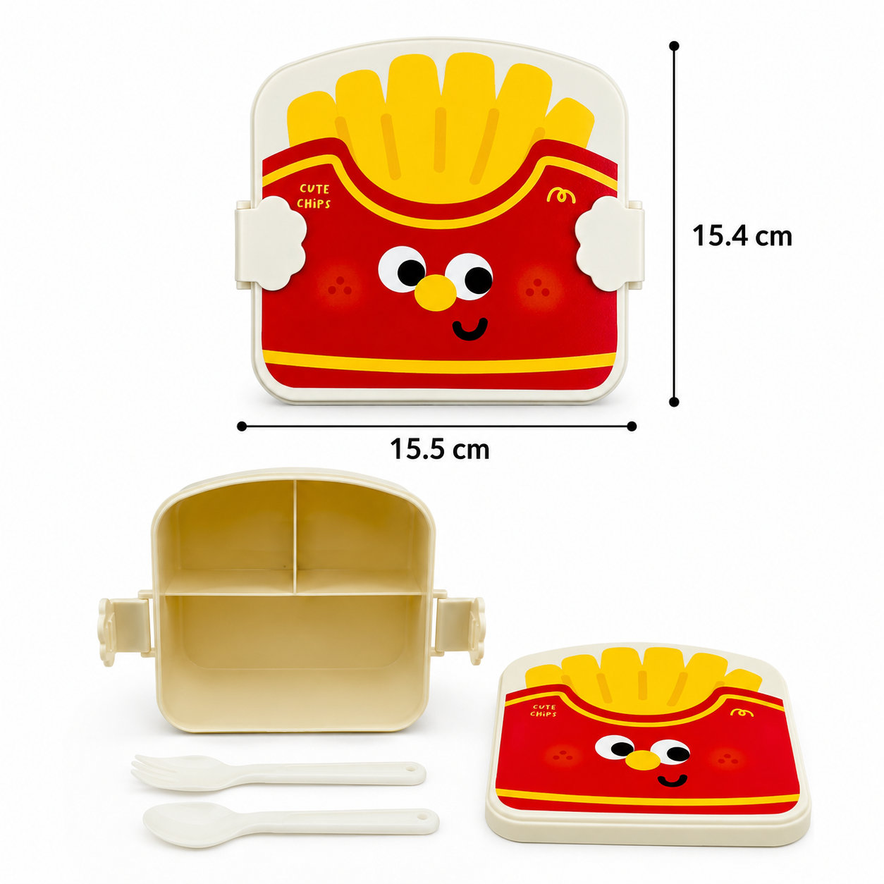 Topper diseño de papas (incluye tenedor y cuchara) 6QXA