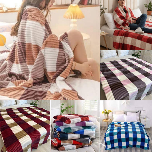 Frazada cuadros 1.6x2.1mt