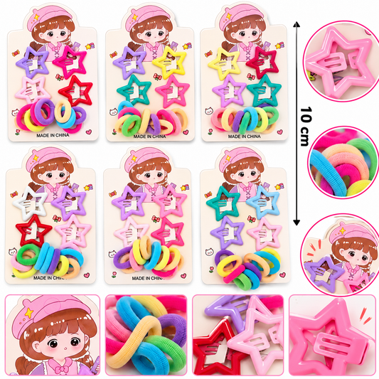 12Pack|Broche estrella con mini donita de colores| C180
