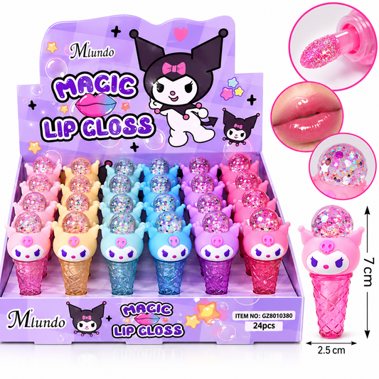24pc|Magic lip gloss kuromi helado kuromi|