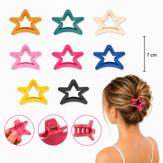 12 Pinzas Estrellas FJ-535C 7cm