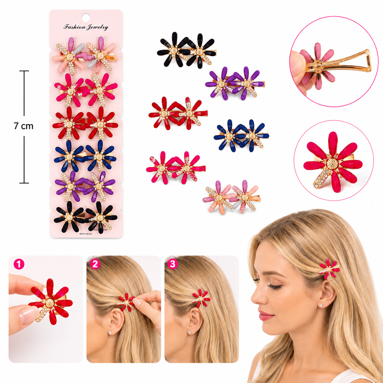 12 Broches Flores BB-1
