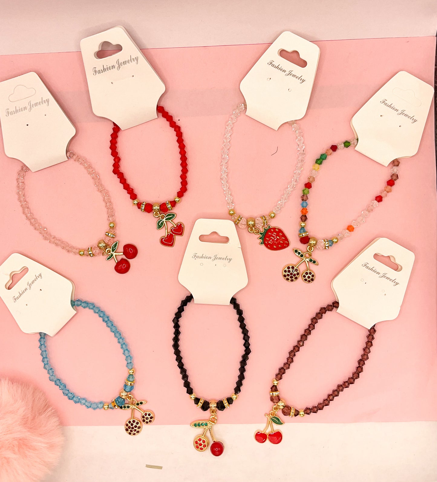 12 Pulsera dije Cereza  17-737
