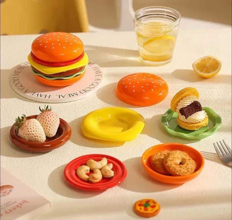 Plato de hamburguesa set