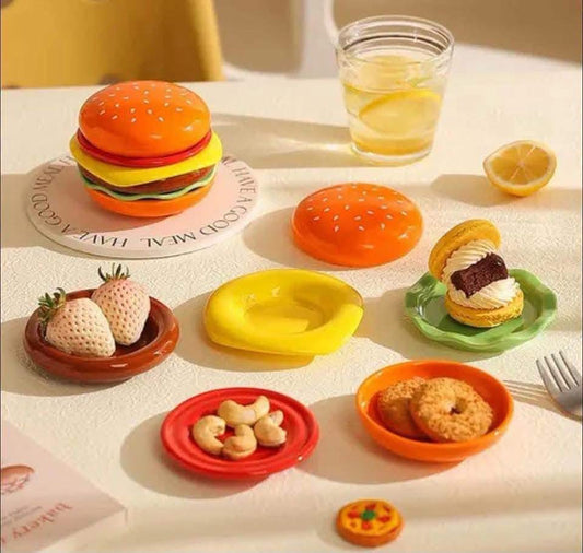 Plato de hamburguesa set