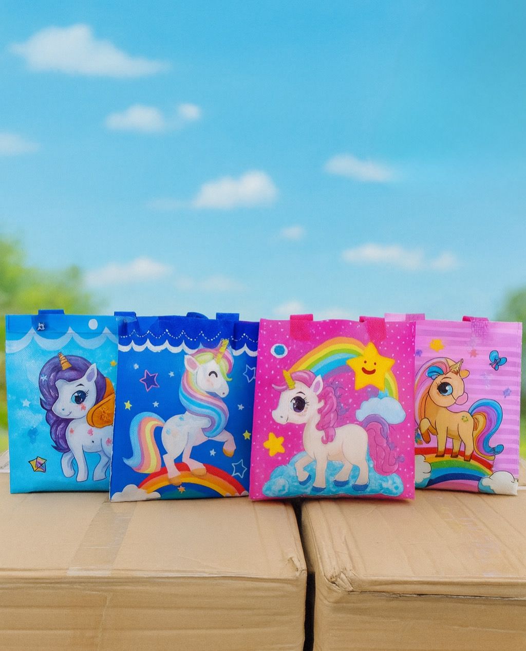 12 Bolsas unicornio 23.5X10.5X22CM