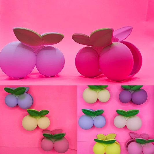 12 Pinzas Cerezas de colores 9Cm 03-31