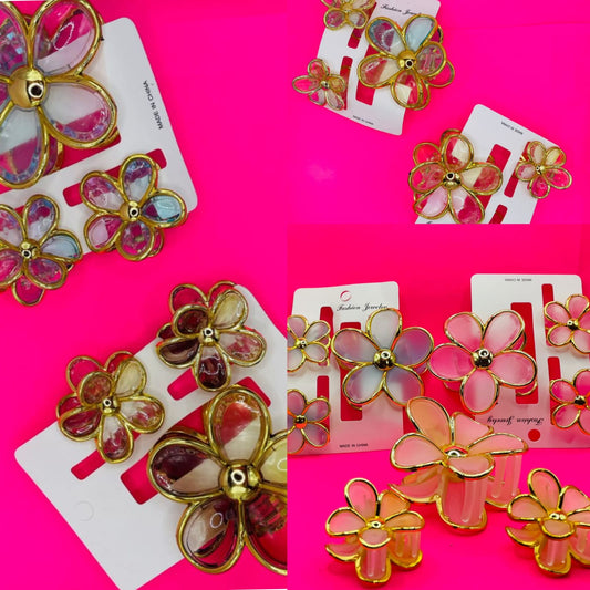 12 Set de pinzas flor 20-872A. (7Cm-4Cm)