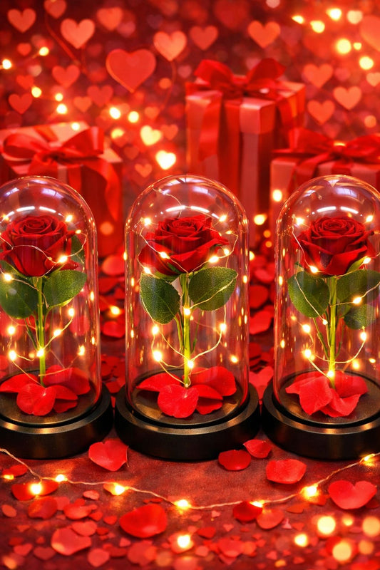 Lámpara Rosa Eterna 2412(no incluye pilas AAA)21cm