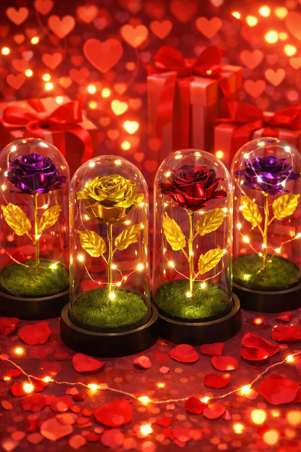 Rosa Eterna led 2405 (no incluye pilasAAA)21 CM