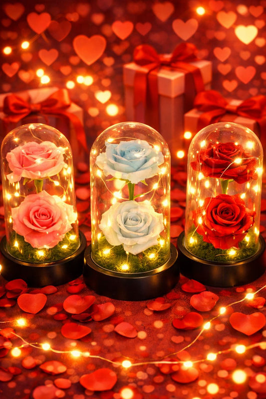 Rosa Domo 5A-10 (incluye pilas de boton)15cm