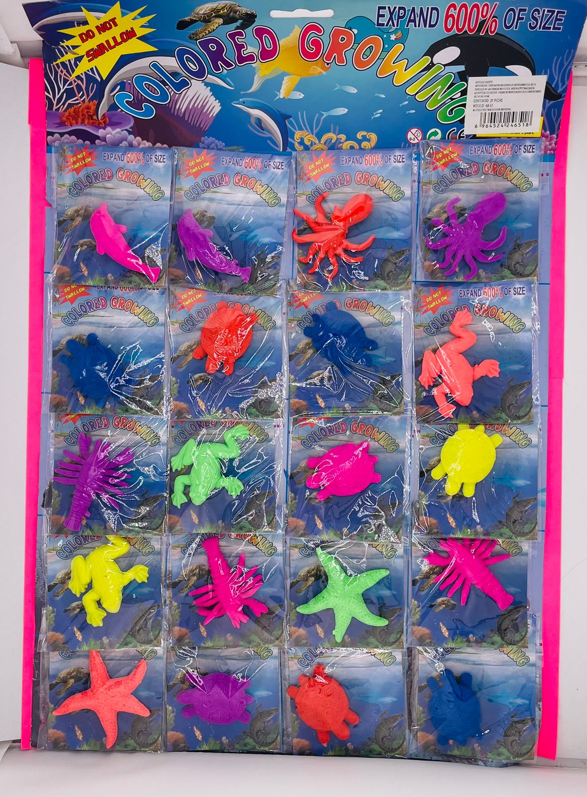 20 juguetes acuático expansible AA-51
