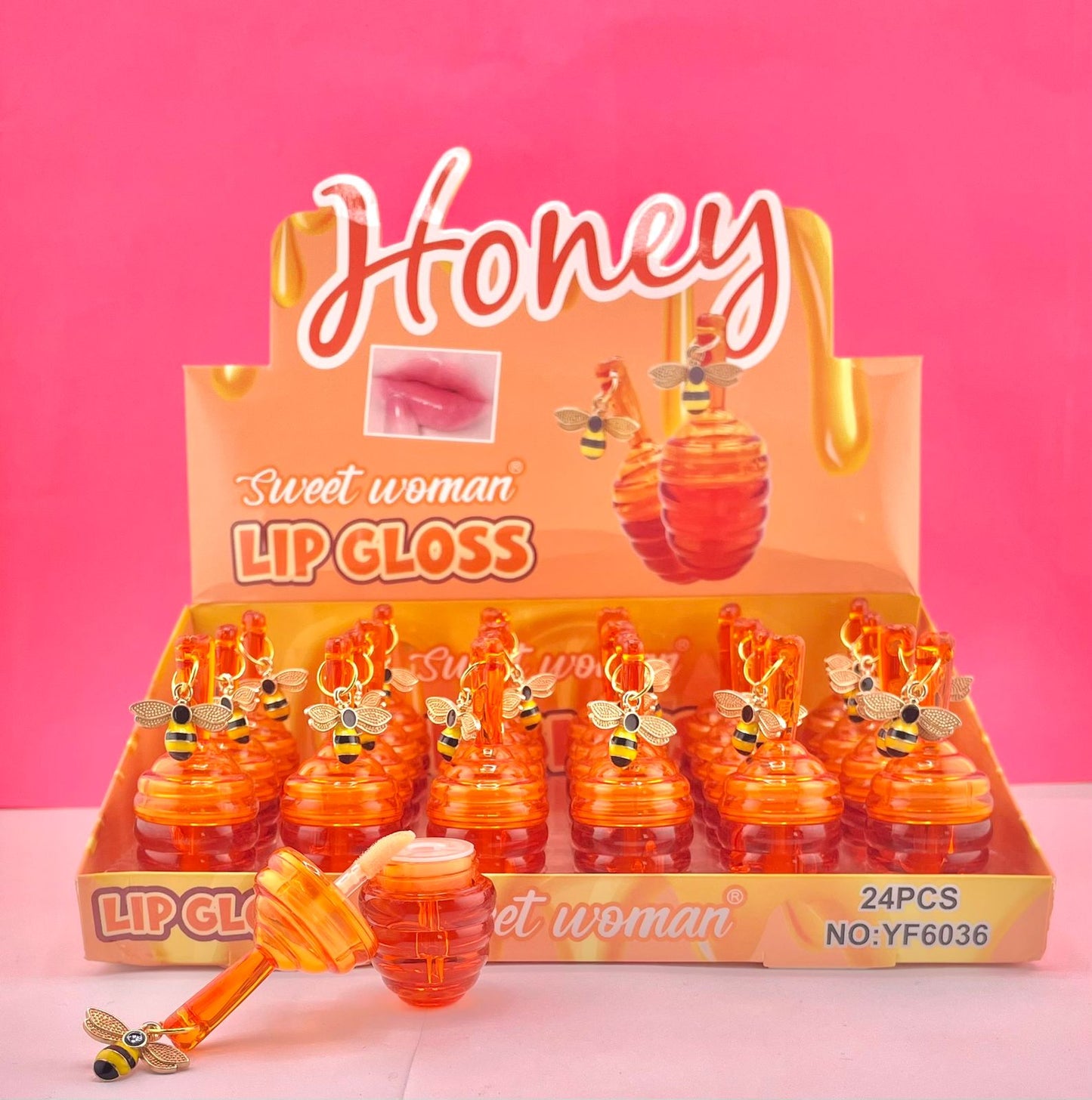 24 Lip Gloss miel de abeja YF6036