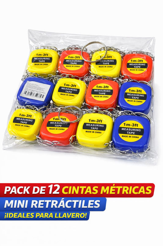 12 Mini Cintas Métricas HFY-14344