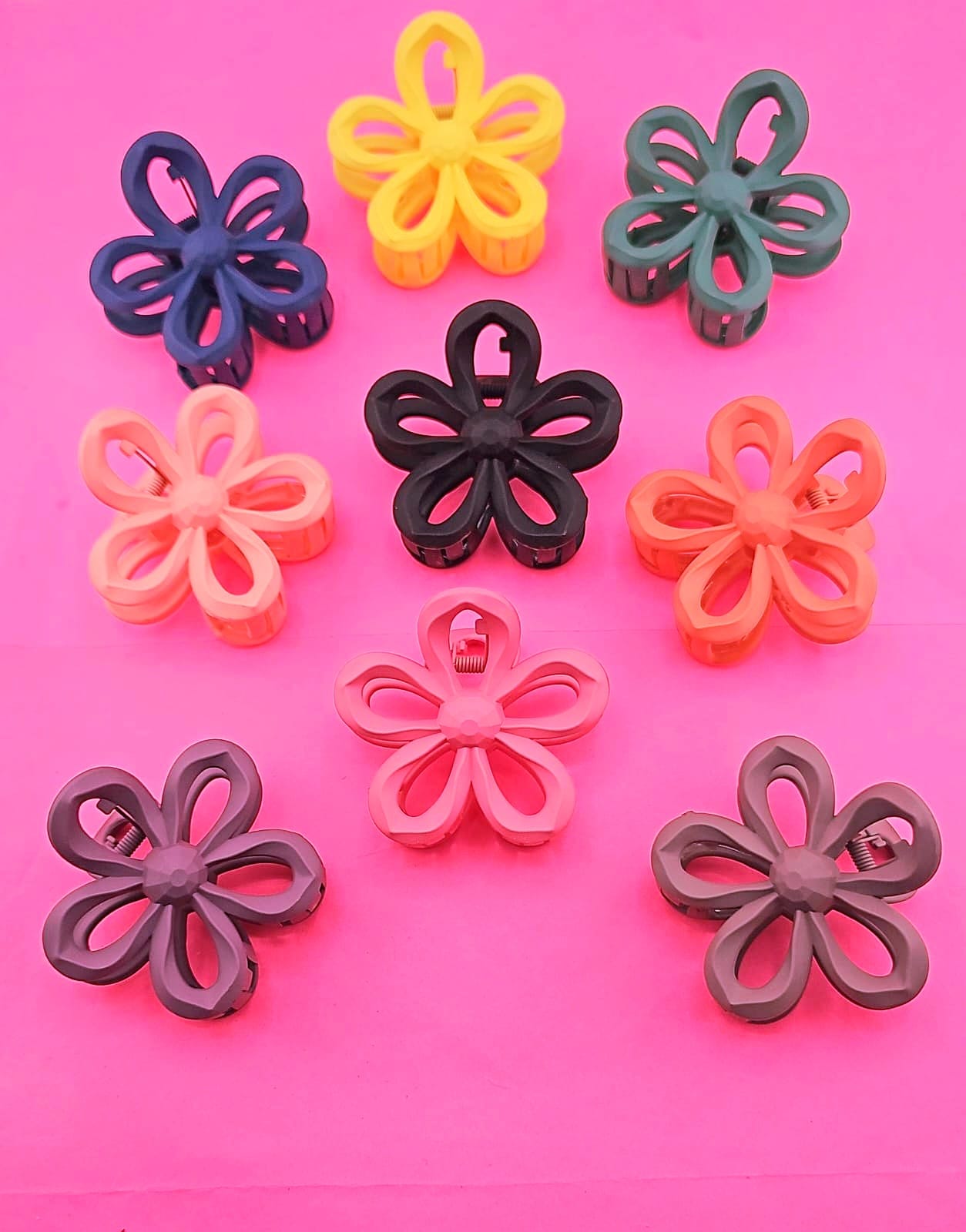 12 Pinzas Flor7cm  FJ-515B