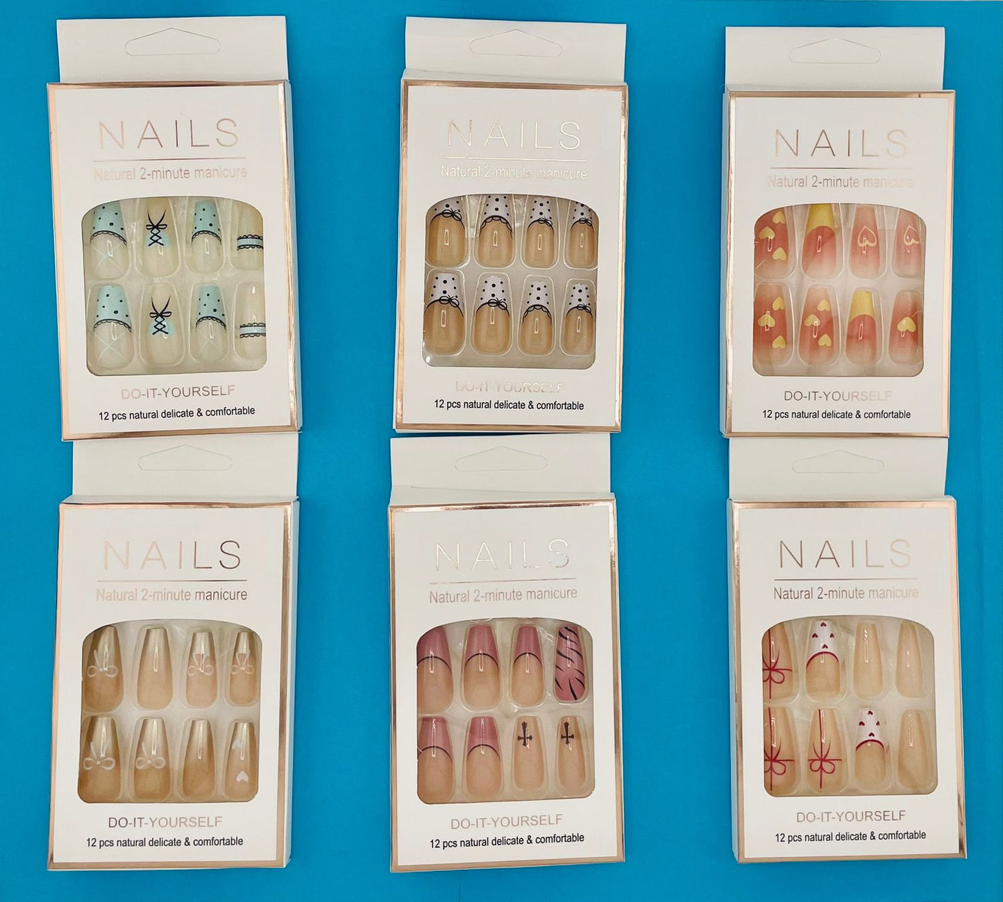 12 Uñas CUTE B76