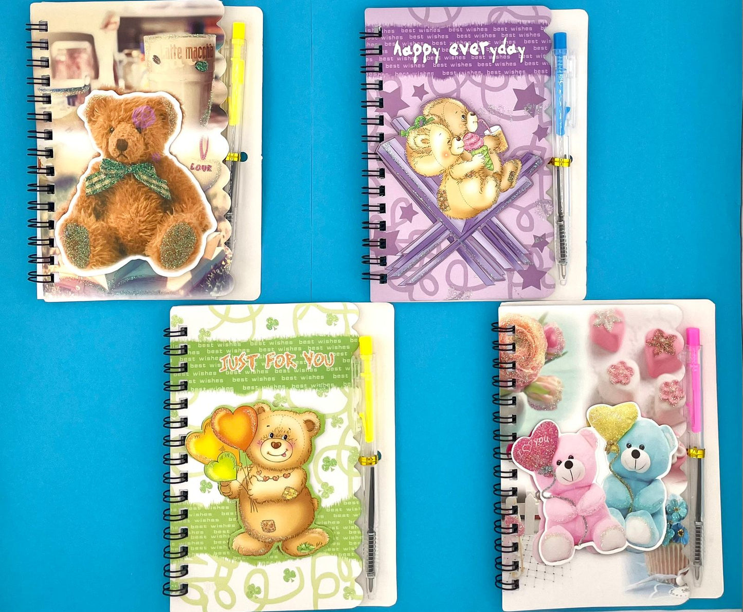 12 Libretas con pluma Osito 3G-1