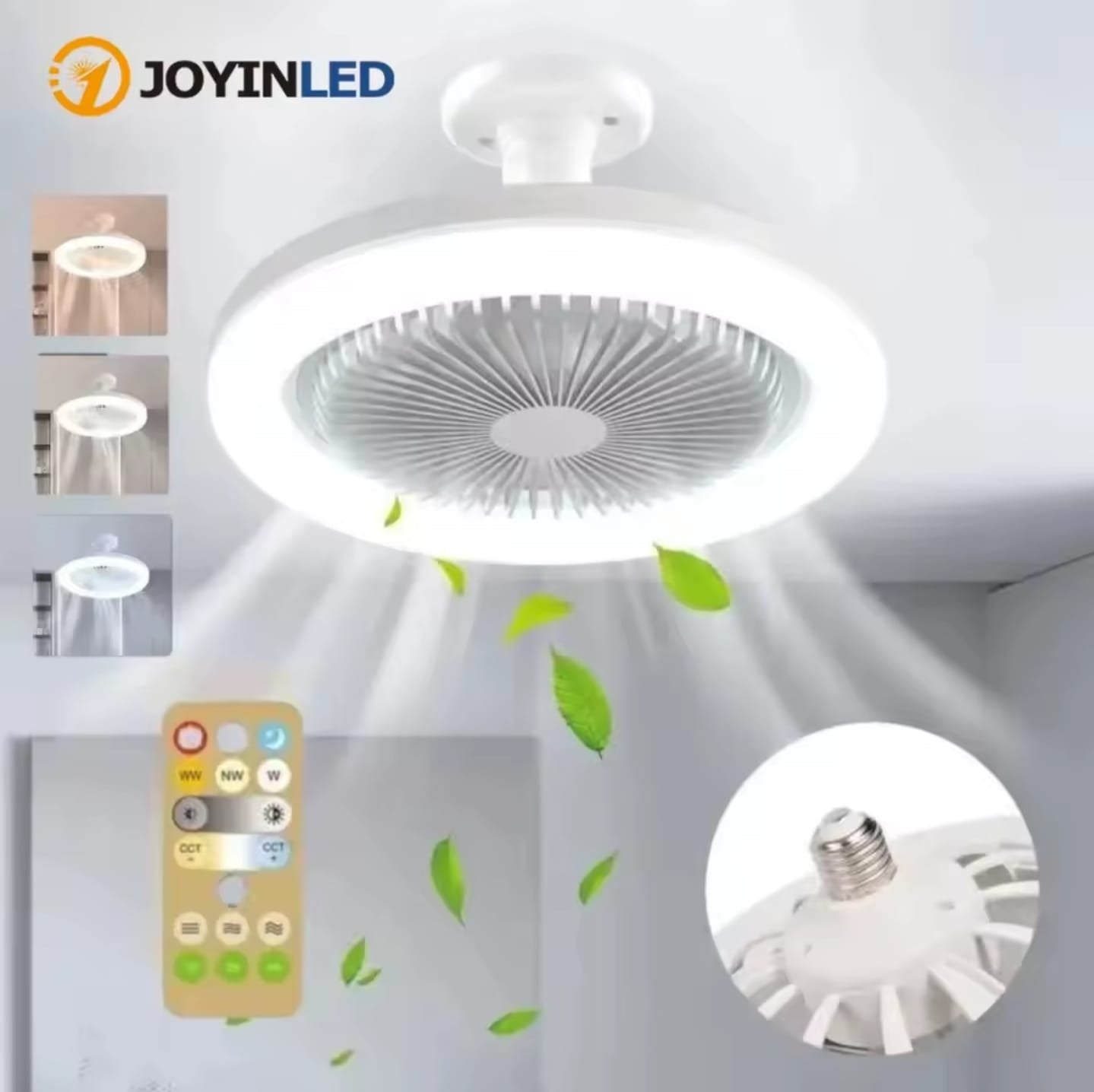 Ventilador de techo con luz  LED M-175 140mmX250mm
