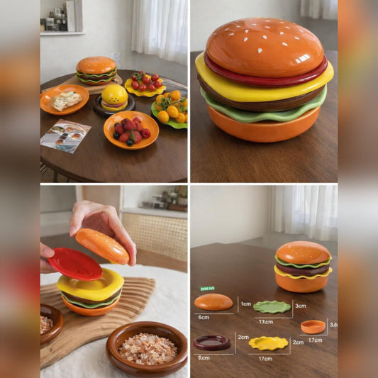 Plato de hamburguesa set