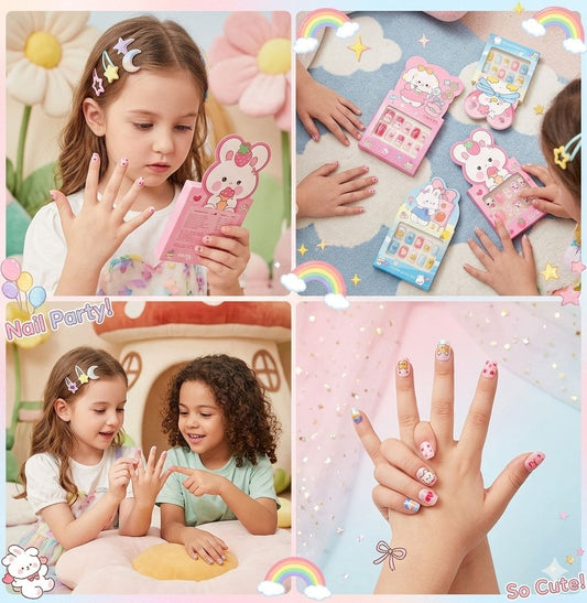 12 PAQ Uñas Postizas Kwaii C54