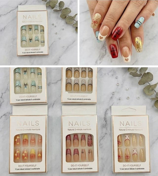 12 Uñas CUTE B76