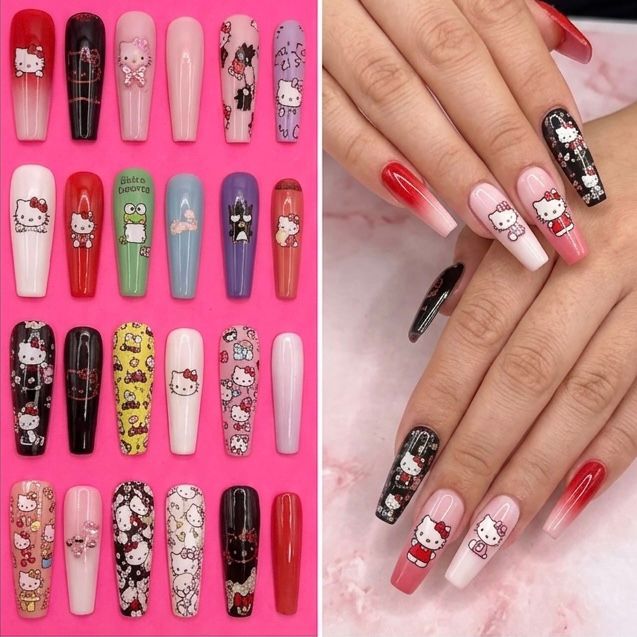 12 PAQ de uñas Sanrio HU-JJ417