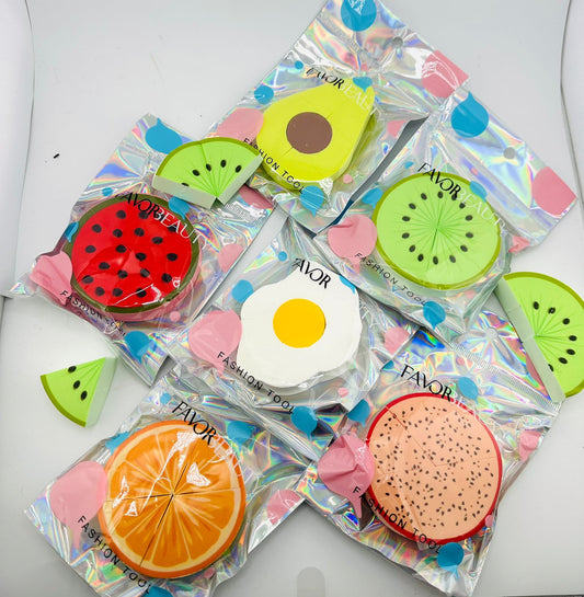 12 Esponja Maquillaje Frutas FB1822