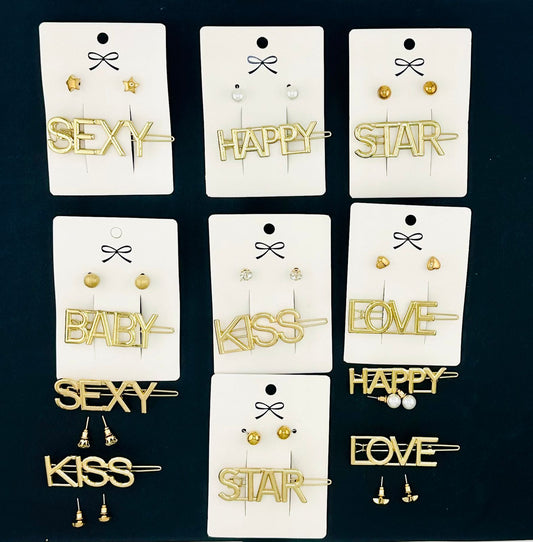 12 Set broche con aretes T-99
