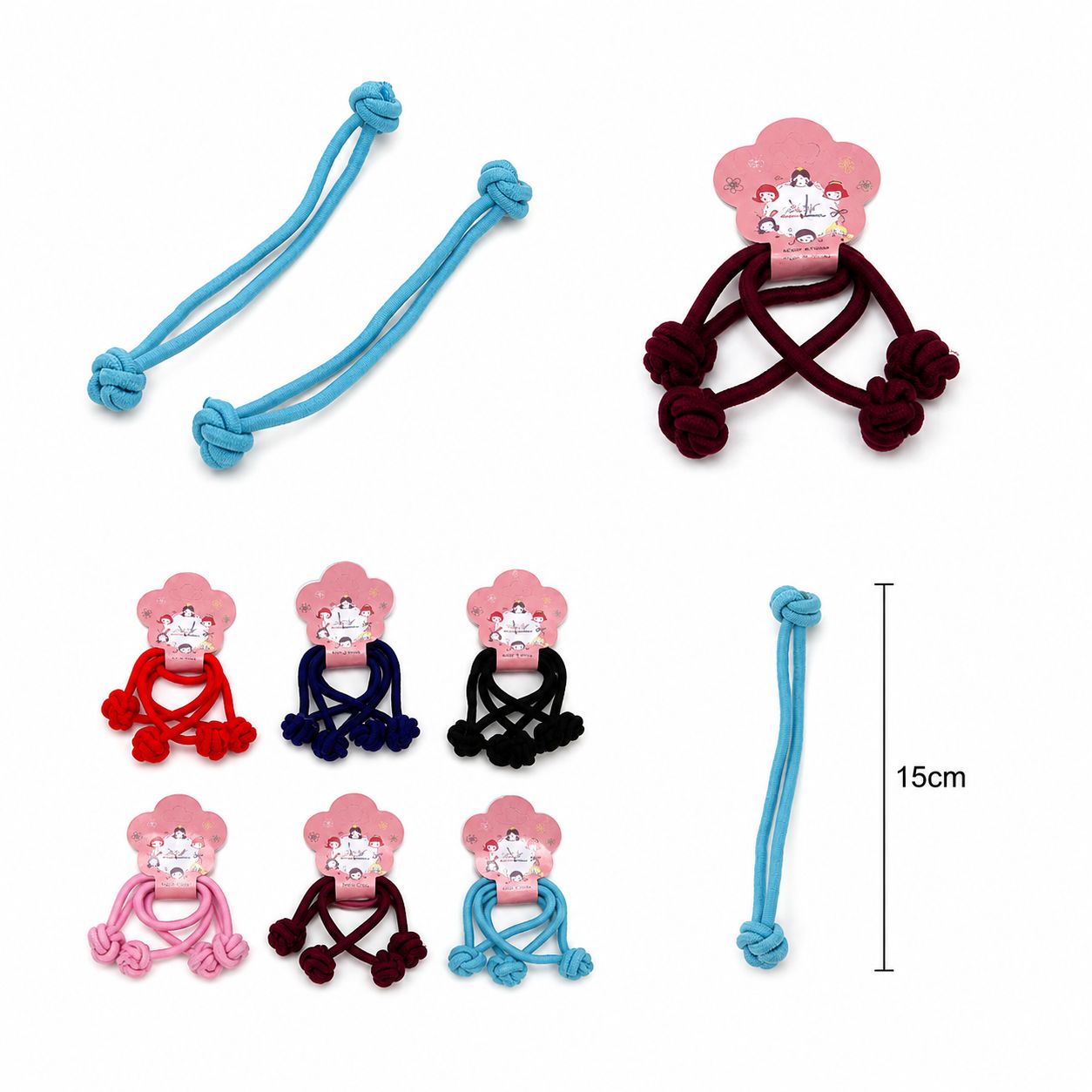 12 Bolitas Nudo de cabello ND-19#