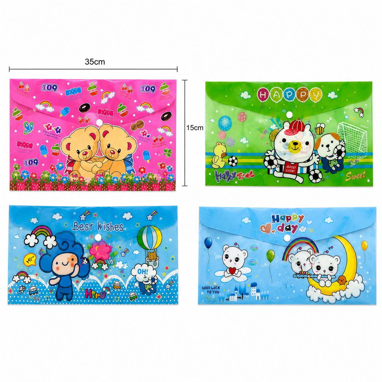 12 Folders de Plastico 38x26cm