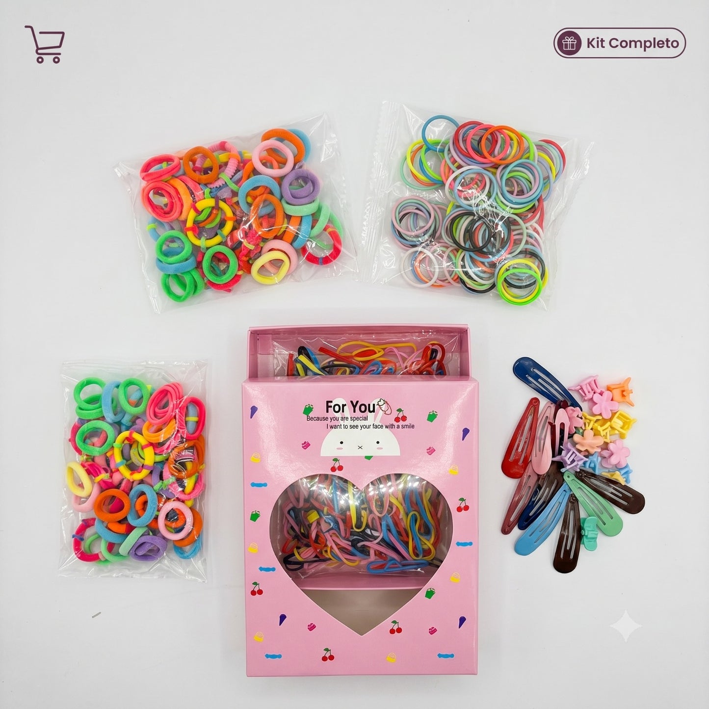 Set de accesorios para cabello de INSKIDS COLOR CARAMELO 0497