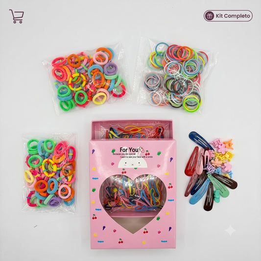 1pack|Set de accesorios para cabello de INSKIDS COLOR CARAMELO| 0497