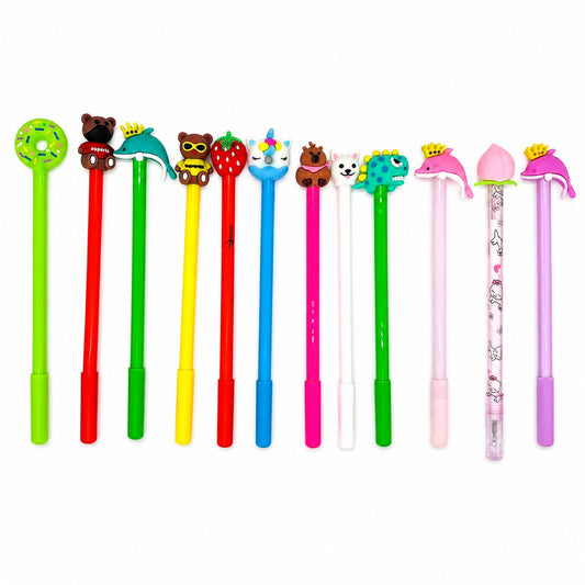 12PC |Plumas de gel kawaii figuras|