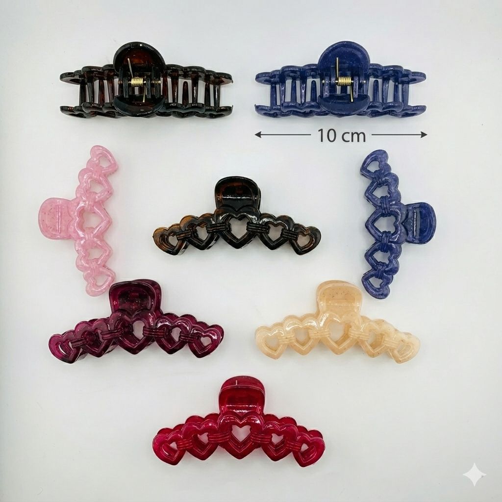 12 Pinzas Corazones matte  FJ-617