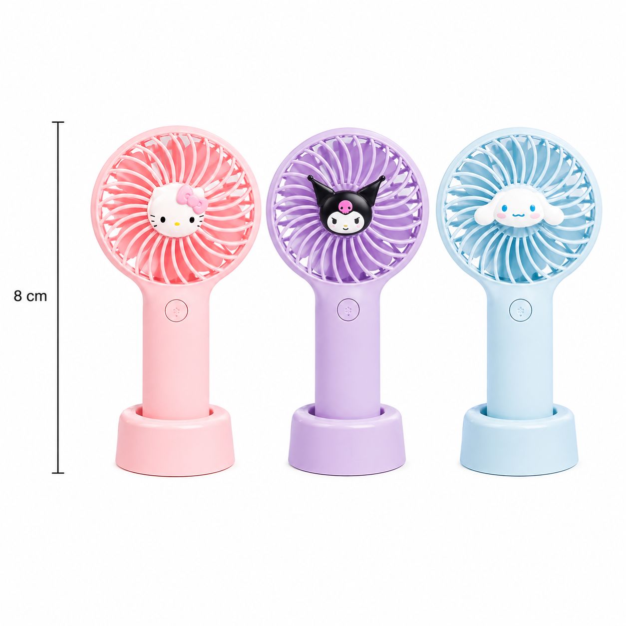 Ventilador mini fan (kuromi,melody y sinamoron)