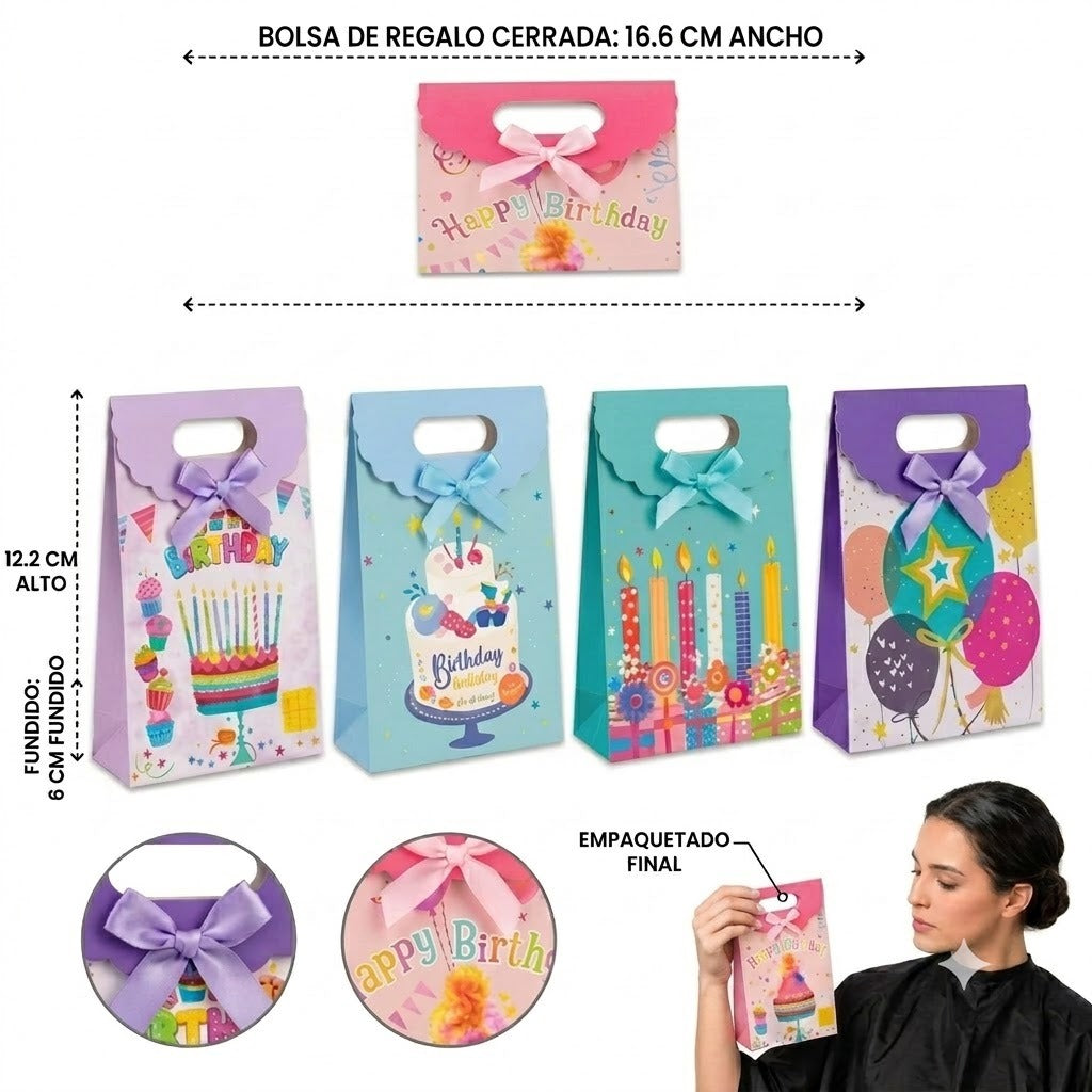 12 pz| Mini bolsa de regalo surtidas| AA-31