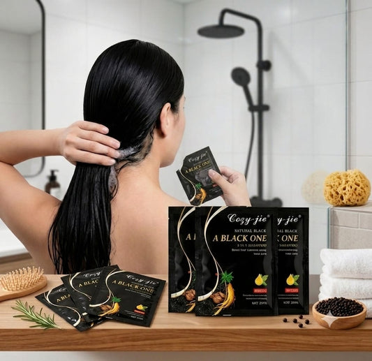 10pc| shampoo con tinte negro| 3 IN 3