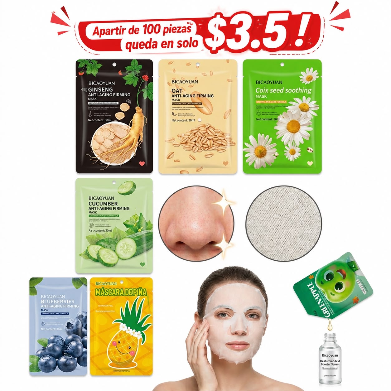 10pc| Mascarillas surtidas| Apartir de 10pack en $35