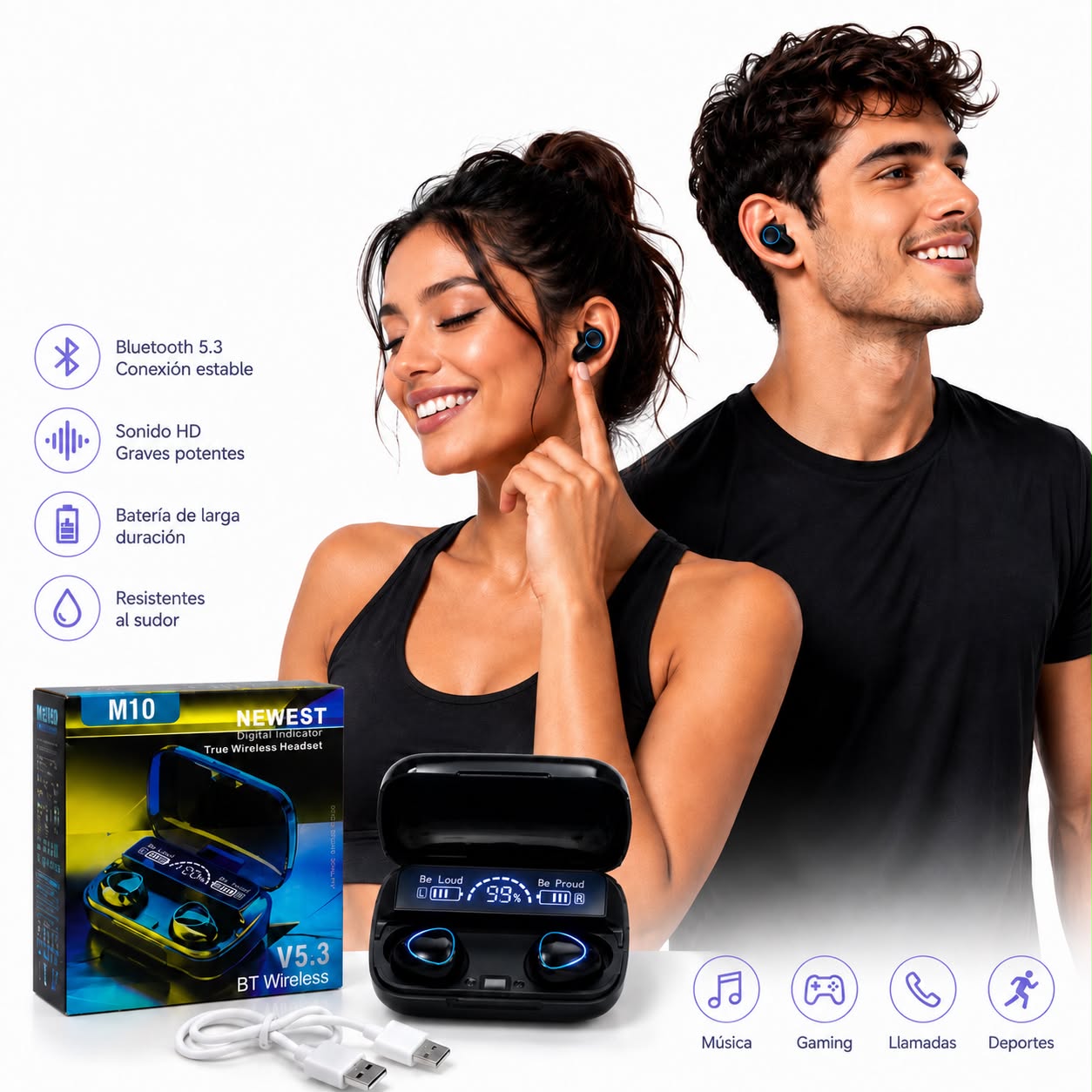 1pc| Audifonos| M10