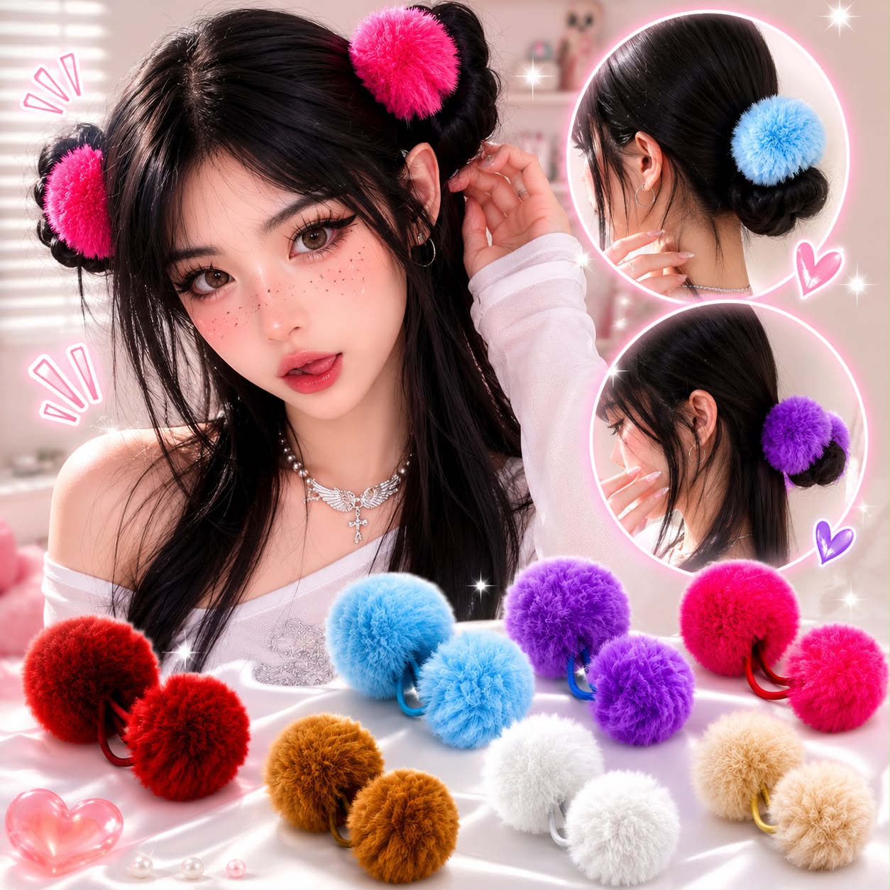 12pc|Bolitas Pomponen chiclayo|160-1