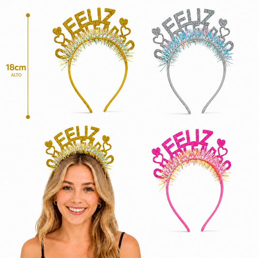 12pz| Diadema para fiesta| HFY-14565