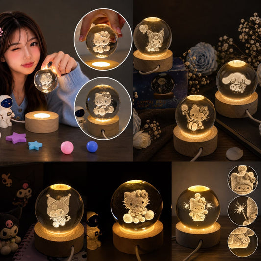 1pc|Esfera de cristal sanrio|