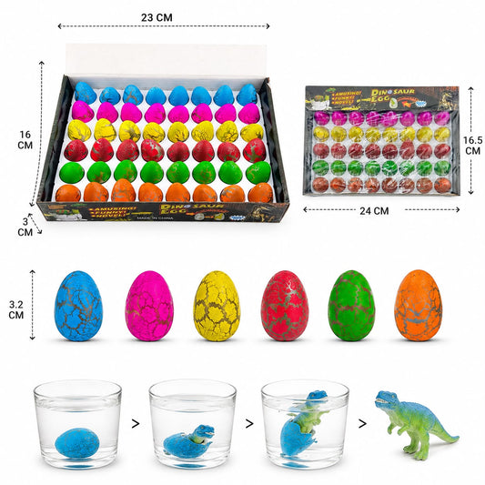 1pack|48 Huevos  de dinosaurio cresen en agua|G-613
