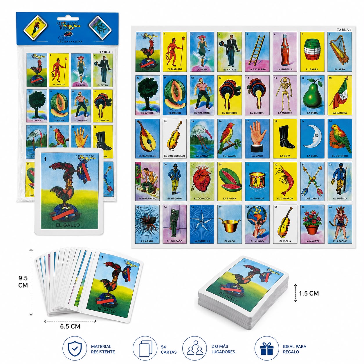 1pz|Juego de loteria mexicana|4024