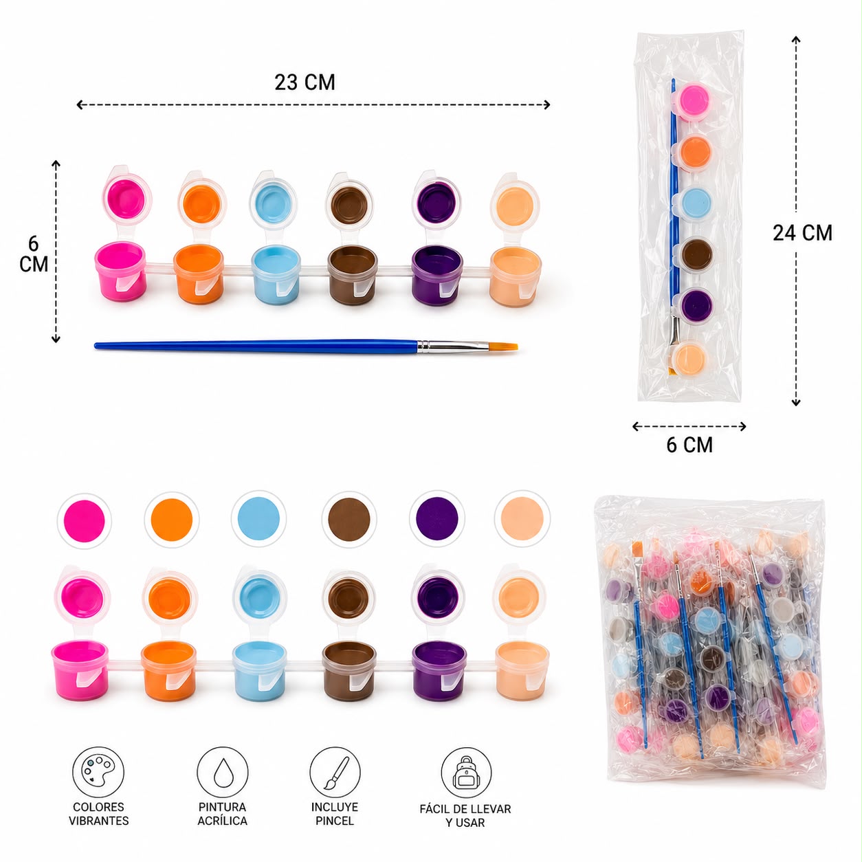 1pack| 20 piesas de kit de pintura acrilica|3693