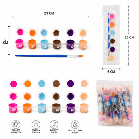 1pack| 20 piesas de kit de pintura acrilica|3693
