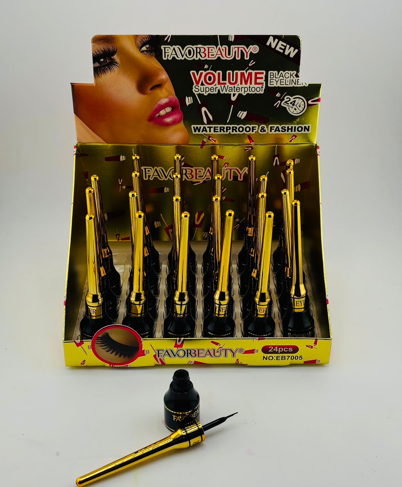 24pc|Delineador liquido negro|EB7005