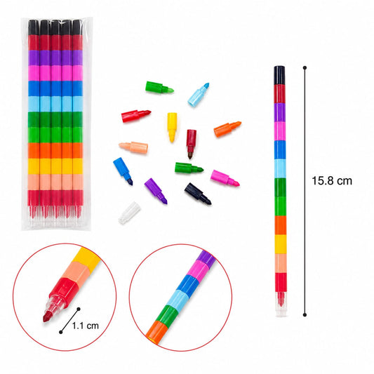 6pc|lapices de crayones apilables|56-12